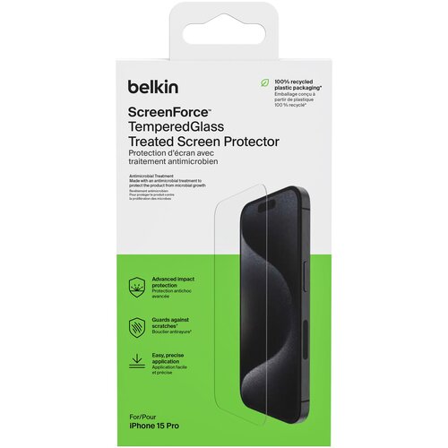 Belkin Screenforce Tempered Gl. antibact. iPhone 15 Pro OVA137ZZ Cijene