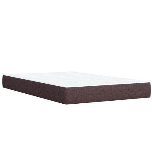 VidaXL Krevet s oprugama i madracem tamnosmeđi 100 x 200 cm od tkanine Slike