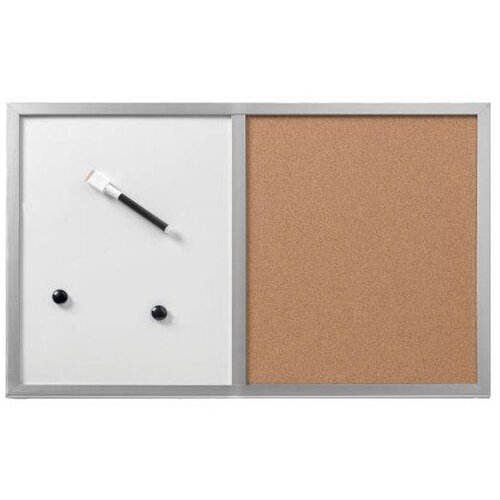 Herlitz Tabla magnetna /pluta drveni sivi okvir 60x40cm 10685394 Slike