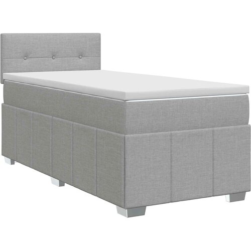  Boxspring krevet s madracem Svjetlosiva 100 x 200 cm Tkanina Slike