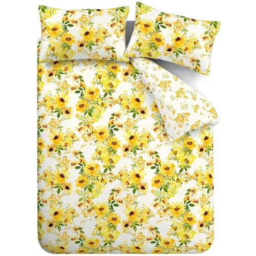 Catherine Lansfield Rumena enojna posteljnina 135x200 cm Sunflowers – Cene