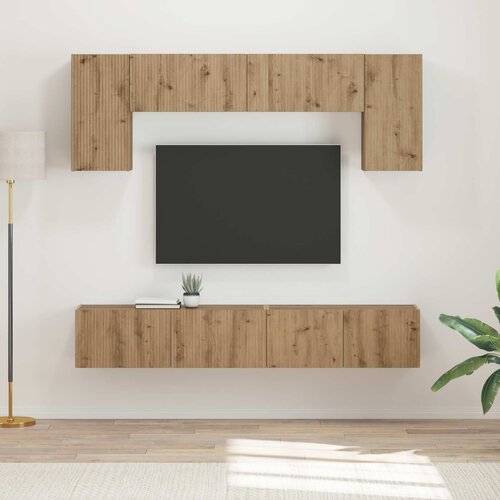  Set TV komoda Zidne 5 pcs Sonoma hrast Konstruirano drvo Cijene