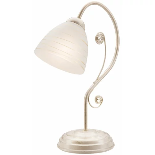 LAMKUR Bijela stolna lampa sa staklenim sjenilom (visina 39 cm) Emilio –