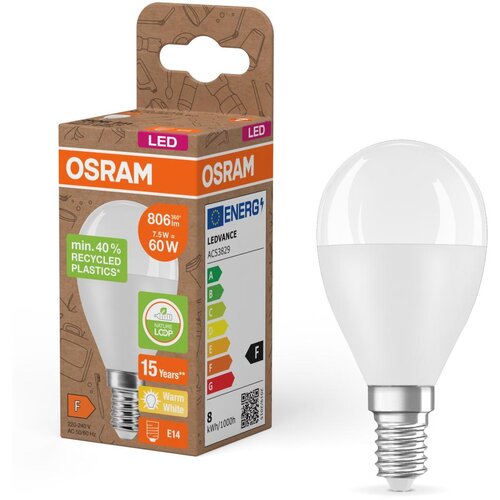 Osram led sijalica od reciklirane plastike P45 E14/7,5W/230V 2700K Cene