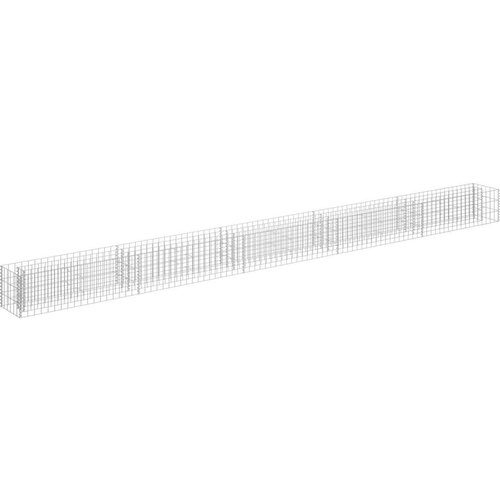 VidaXL Gabionska sadilica od pocinčanog čelika 450 x 30 x 30 cm Slike