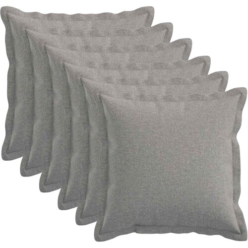 Presvlaka za jastuk 6 pcs HOUTEN Oblačnosiva 45 x 45 cm Cijene