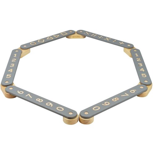 MeowBaby Siva senzorna staza od borovine 10x408x5 cm Montessori - Cijene