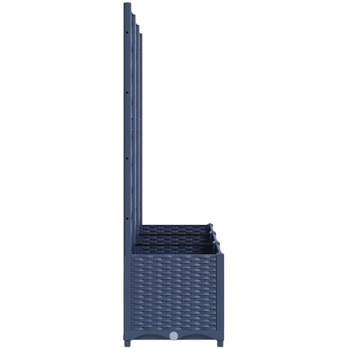  Vrtna sadilica s re&amp;scaron;etkom plava siva 120 x 40 x 136 cm PP Slike