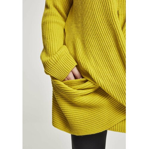 Urban Classics ladies wrapped sweater lemonmustard Slike