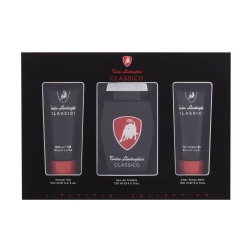 Lamborghini Classico Set toaletna voda 125 ml + gel za tuširanje 100 ml + balzam nakon brijanja 100 ml za moške Cene