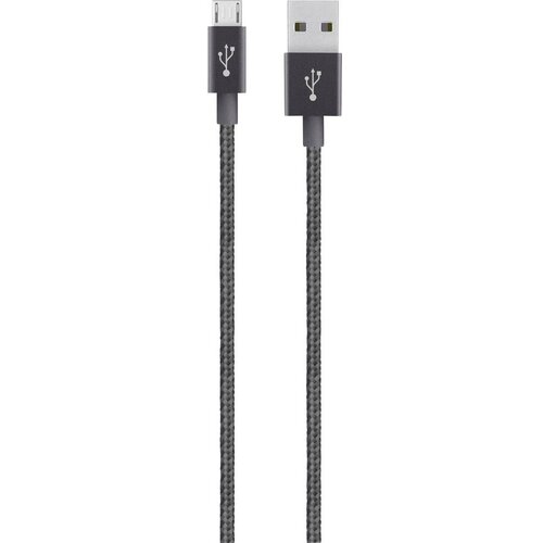 Belkin USB 2.0 [1x mu&amp;scaron;ki konektor USB 2.0 tipa a - 1x mu&amp;scaron;ki konektor USB 2.0 tipa micro-B] 1.20 m crna obložen USB kabel USB 2.0 USB-A utikač, USB-Micro-B utikač 1.20 m crna obložen F2CUo21bt04-BLK Slike