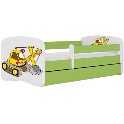 HAPPYKIDS Dječji krevet Dreamy bager 180x80 sa madracem bez ladice Zelena Cene