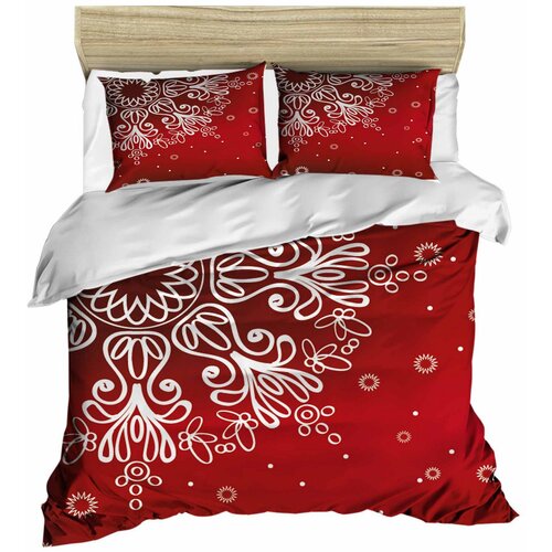  427 redwhite double duvet cover set Cene