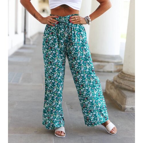 UR/CEO Green floral wide pants Grazia Cijene