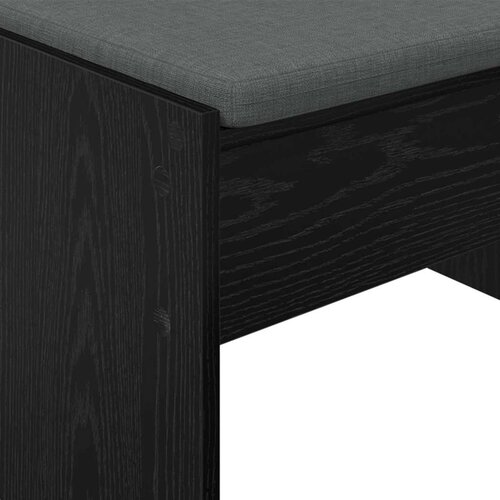  Klupa za hodnik s jastukom Crni hrast 80 x 38 x 46 cm Slike