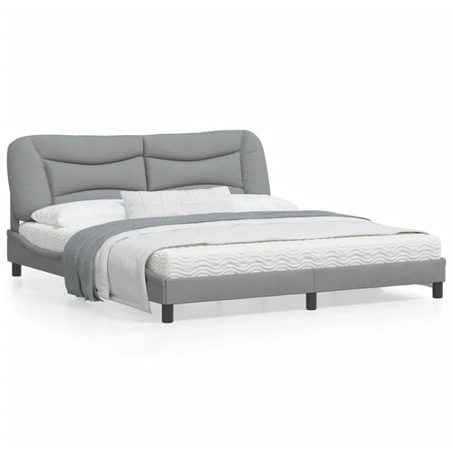vidaXL Okvir za krevet s uzglavljem svjetlosivi 180x200 cm od tkanine Cijene