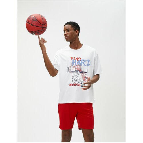 Koton Sports Oversize T-Shirt Basketball Printed Crew Neck Short Sleeve Slike