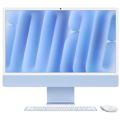 Apple 2024 iMac All-in-One Desktop Computer with M4 chip with 10-core CPU and 10-core GPU: Built for Intelligence, 24-inch Retina Display, 16GB Unified Memory, 512GB SSD Storage; Blue Cene