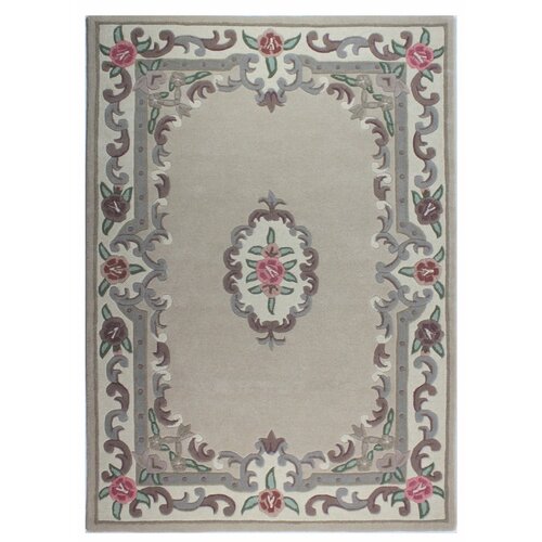 Flair Rugs bež vuneni tepih Aubusson, 75 x 150 cm Slike