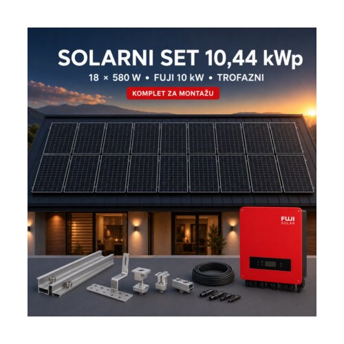  SOLARNI SET 10,44 kWp &ndash; TONGWEI 580 W + FUJI 10 kW TROFAZNI Cijene