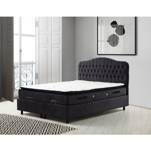 Hanah home Bračni krevet Vassi Set 140 x 200 v2 Anthracite Cene