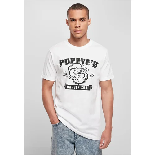 Merchcode Popeye Barber Shop Tee White