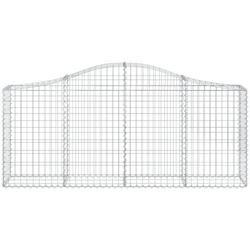  Lučne gabionske ko&amp;scaron;are 10 kom 200x30x80/100cm pocinčano željezo Slike