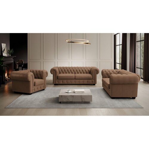 Landscape CHESTERFIELD ZOFA, rjava tekstil Slike