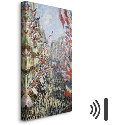  Slika - Claude Monet &ndash; The Rue Montorgueil in Paris  Celebration of June 30  1894 40x80 Akustična Cijene