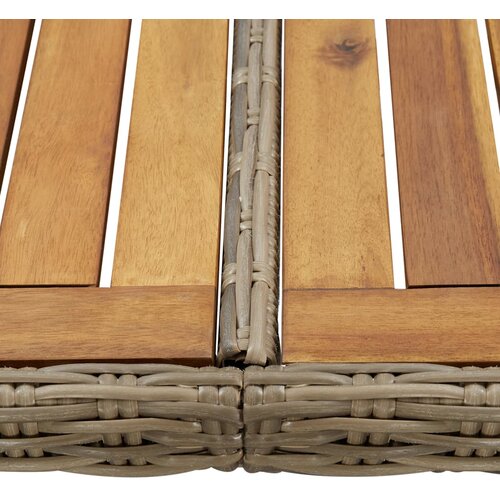  Vrtni blagovaonski stol smeđi 200 x 100 x 74 cm od poliratana Slike