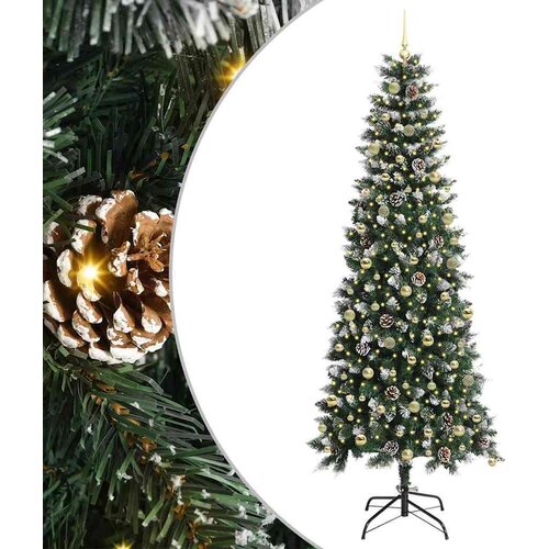 VidaXL Umjetno božićno drvce s stalakom Zelena 96 x 96 x 240 cm Slike