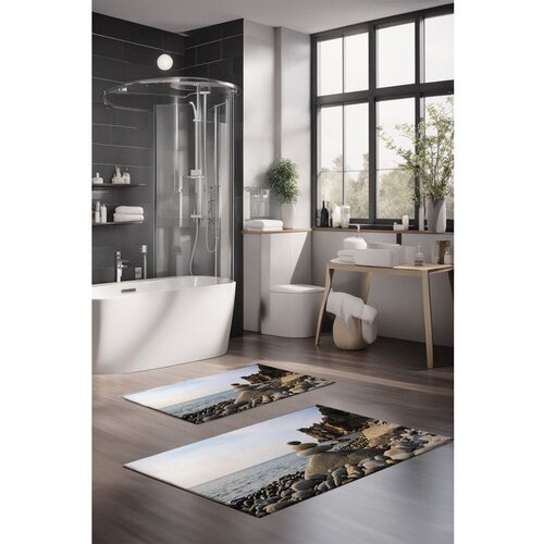  CT-5106 multicolor bathmat set (2 pieces) Cene