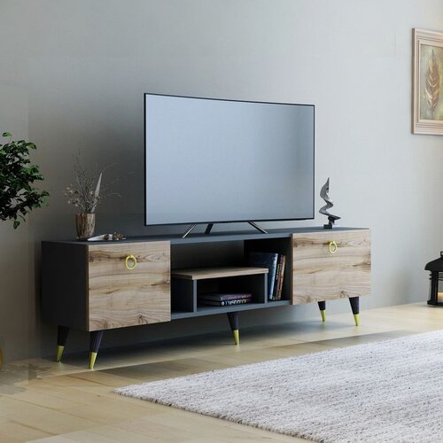 Hanah home Irma - Ciragan, Anthracite WalnutAnthracite TV Stand Cene