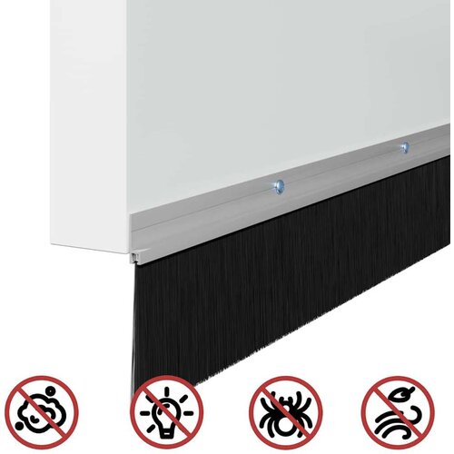  Držač četke za vrata 12 pcs Srebrno 100 cm Aluminijski legura Slike