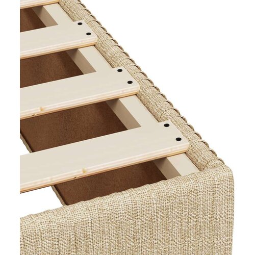 vidaXL Box spring postelja z vzmetnico krem 90x190 cm blago Cene