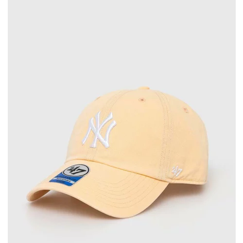 47 Brand Pamučna kapa sa šiltom za bebe MLB New York Yankees CLEAN UP boja: narančasta, s aplikacijom, BNLRGW17GWS