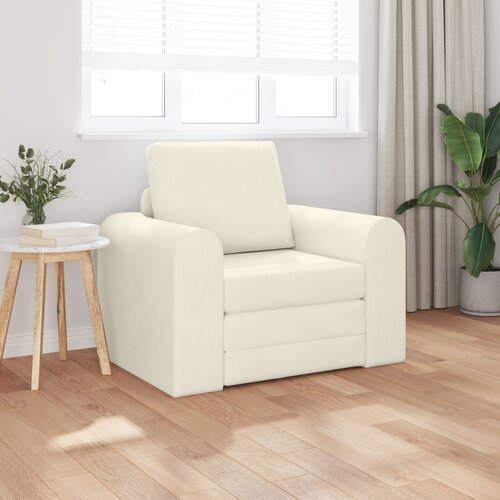 vidaXL 2-v-1 kavč postelja krem 98x71x83 cm Cene