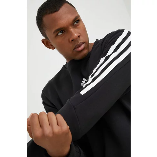 Adidas Dukserica za muškarce, boja: crna, s tiskom