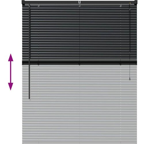  Venecijanski zastore Crna 130 x 100 cm Aluminij Slike