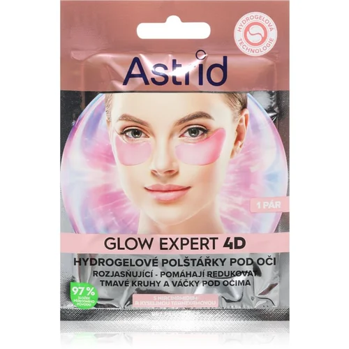 Astrid Glow Expert maska za oči proti gubam, oteklinam in temnim kolobarjem 2 kos