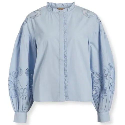 Vila Faye Shirt L/S - Skyway Plava