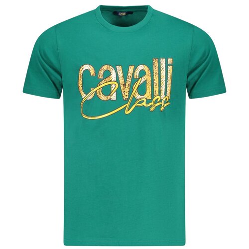 Cavalli Class Mu&amp;scaron;ka Majica Kratkih Rukava Zelena Slike
