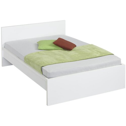 CARRYHOME POSTELJA 140 cm x 200 cm , leseni material bela Cene