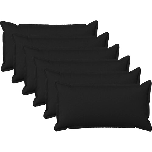  Presvlaka za jastuk 6 kom. HOUTEN Crna 40 x 80 cm Umjetni lan Cijene