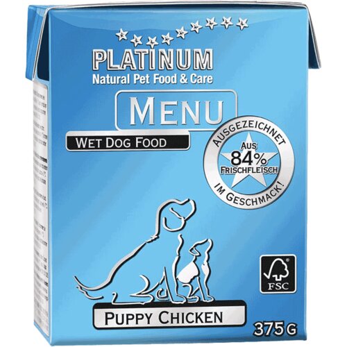 Platinum natural pet food Platinum konzerva za štence Puppy Menu Piletina, 375 g Slike