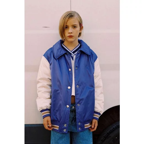 Sisley Otroška jakna vijolična barva