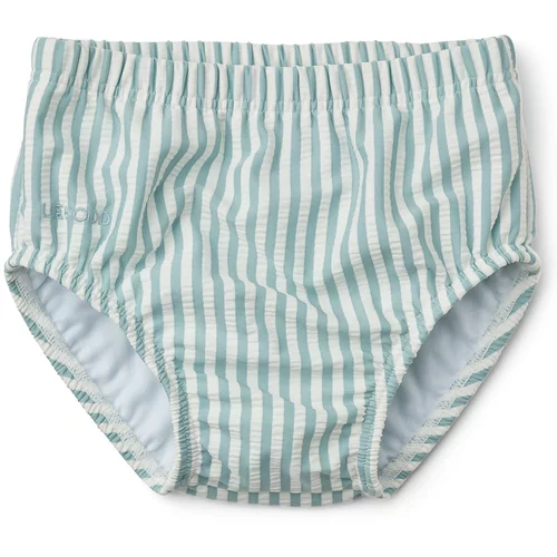 Liewood dječji kupaći kostimi anthony baby seersucker stripe sea blue/white