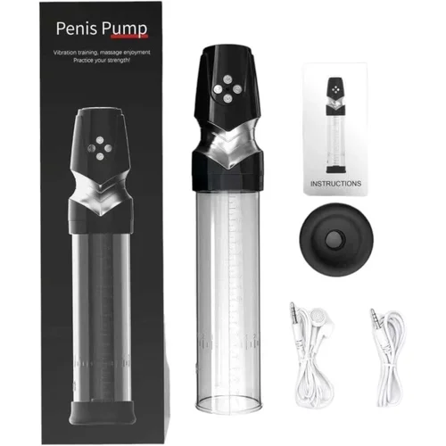 Lonely Voice - stenje automatska pumpa za penis (prozirno-crna)