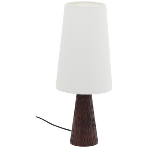 Kave Home Bela/temno rjava namizna svetilka s tekstilnim senčilom (vi&amp;scaron;ina 50 cm) Amire &amp;ndash; Slike