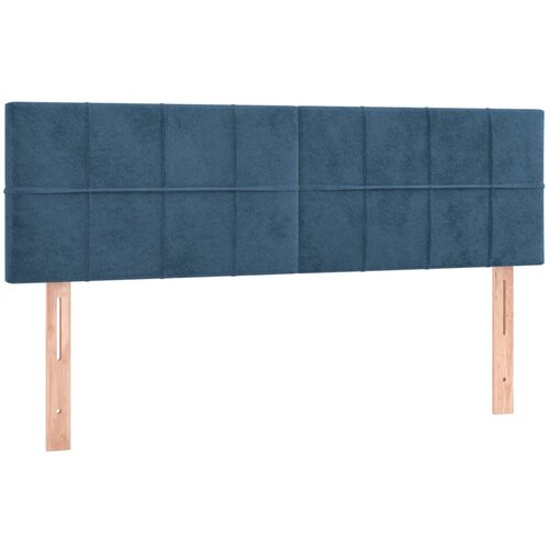 Maison Chic Posteljno vzglavje - Vzglavna omarica 2 kosa temno modro 72x5x78/88 cm žamet, (22078097) Slike